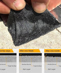 Self Adhesive Roofing Felt Roll Waterproof Underlayment Tape Aluminum Foil Backed demonstrating flexibility and adhesion on surface.