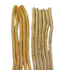 Top Shelf 14K Gold Plated Brass Heishi Spacer Beads For Jewelry Makers With Straight Up Solid Flat Round Coin Discs stringing supply.