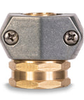 Brass Garden Hose Repair Kit Clamp Mender With Female Hose End For Five Eighth Inch And Three Quarter Inch Hoses Swivel Attachment