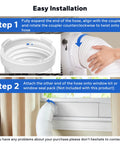Flexible AC Exhaust Hose For Portable Air Conditioners, 5.9 Inch Diameter, Extendable Up To Eighty Inches installation guide