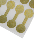 Gold Tyvek Self Adhesive Dumbbell Jewelry Price Tags 1000 Pack For Rings, Bracelets, Necklaces And Pendants, Tear Resistant