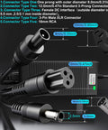 5 In 1 Plugs 54.6V Fast Charger For 48V 13S Li Ion Battery Packs Universal Replacement Charger with multiple plug types shown