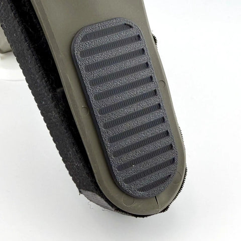 Close-up of an SBA3 Storage Plug With Split Fix And Shape Retainer, showing the textured surface and snug fit on a receiver.