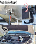 Lift Supports For Mercedes Sprinter 907 910 VS30 2018 Through 2024 Front Hood Gas Struts Shock Dampers installation view