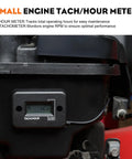 RPM tachometer hour meter installed on small engine from Pack Of 14 Carburetor Adjustment Tools With RPM Tachometer Hour Meter For 2 Cycle Small Engines Pro Grade Tune Up Kit Compatible with Poulan Stihl Echo Ryobi Troy Bilt Trimmers Leaf Blowers Weedeaters Chainsaws
