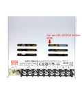 Front view of High-Performance 350W 24V AC DC Power Supply With Single Output 14.6A Adjustable 21.6-28.8V, built-in fan visible