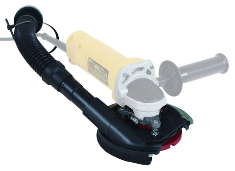 Universal Dust Shroud Attachment For Angle Grinders That Handles 6 To 9 Inch Sizes With Rugged Glass Filled Nylon Build