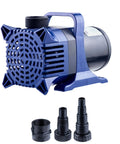 Blue Alpine Corporation submersible pond pump with top handle and front grille; includes 3 hose adapters