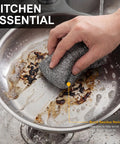 Ultra Fine 0000 Steel Wool Scrubbers For Glass And Surfaces Pack Of 8 Polishing Pads cleaning a metal pan
