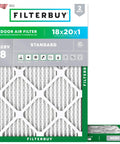 18x20x1 Air Filter MERV 8 Pleated Electrostatic Replacement For Furnace, AC Or Heat Pump, Essential Dust And Allergy Defense, 2-Pack, Made In USA, Actual Size 17.50 x 19.50 x 0.75