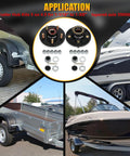 Two Sets 3500 Lb Trailer Hub Kit With 5 Lug 4.5 Inch Bolt Pattern Pre Greased For Easy Installation Fits 1-1/16 To 1-3/8 Inch Spindles 84 Tapered Axle Compatible shown in application for boat and utility trailers.