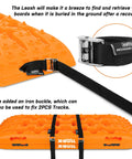 Beefed Up Off Road Recovery Traction Tracks For Sand Snow Mud 4x4 Vehicles Orange Nylon Tire Ladder With U Shaped Grip visible