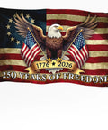 250th Anniversary American Flag 3x5 Feet Outdoor Indoor Totally Patriotic Flag Made From 100 Percent Polyester With Brass Grommets Fade Resistant Eagle Theme Flag For Home Party Porch Or Gift featuring eagle and stars