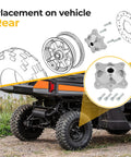 Badass Heavy Duty Rear Wheel Hub Assembly With Studs Replacement For Polaris RZR Sportsman Ace Ranger ATV UTV model on rear vehicle.