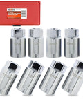 8 Piece Stud Extractor Set For SAE And Metric, Broken Stud Removal Sockets, Stud Puller Kit with carrying case for automotive repairs