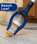 34 Inch Extra Long Reacher Grabber With Foldable Gripper And Rotating Jaw For Easy Pickup, grabbing pill bottle on floor