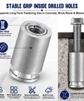 Forty Piece Pack Lead Concrete Anchors With 3/8-16 Inch Thread, Heavy Duty Masonry Fasteners showing lead body and internal thread design.