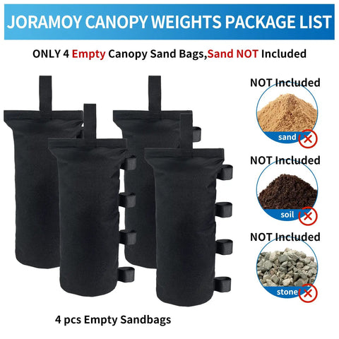 Beefy Heavy Duty Canopy Weight Bags Set of 4 for Pop Up Tents 30 Lbs Capacity Per Bag 1680D Waterproof Sand Bags display