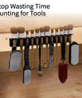 Heavy Duty Wall Mount Brush Holder and Tool Hanger Rack for Garage Detailing Organizer with Mounting Hardware holds brushes and tools
