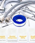 Heavy Duty Teflon Tape For Plumbing Half Inch Wide And 520 Inches Long High Density PTFE Thread Sealant with tools and pipes