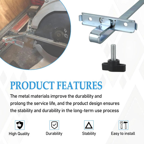 Rip Fence Kit For Circular Saw Offering Straight Shooting Guide Alignment No Drama Setup showing metal components and features.