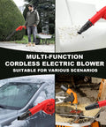 M18 Battery Compatible Cordless Leaf Blower with 320 CFM, 180 MPH for patio, car snow, workshop sawdust, and couch cleanup