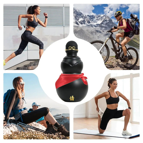 900ml Hydration Bottle With Gourd Inspired Shape For Hikers And Campers Grab And Go Ready in outdoor and fitness settings