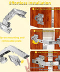 Effortless installation guide for Smooth Operator 135 Degree Lazy Susan Hinges For Corner Cabinets with adjustable features.