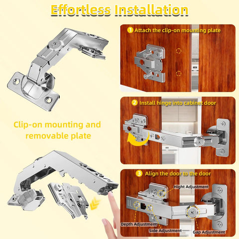Effortless installation guide for Smooth Operator 135 Degree Lazy Susan Hinges For Corner Cabinets with adjustable features.