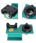 CAT40 Tightening Fixture Tool Holder Universal CNC with green alloy construction, upright or horizontal positioning, for precision machining.