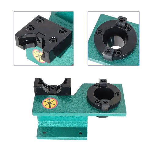 CAT40 Tightening Fixture Tool Holder Universal CNC with green alloy construction, upright or horizontal positioning, for precision machining.