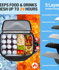 Open Insulated Cooler Backpack For 40 To 50 Cans Leakproof Lunch Tote For Men And Women Portable Beach Picnic Travel Work Camping