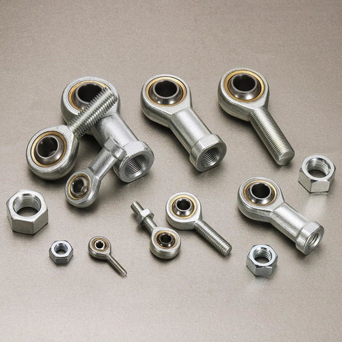 4 Pack SA12TK Rod End Bearing Set With 12mm Bore M12x1.75 Right Hand Male Thread Self Lubricating Joint Rod Ends With Jam Nuts Built Tough For Heavy Duty Mechanical Linkage Chrome Steel, with jam nuts