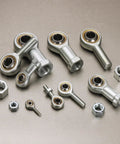 SI6T/K Rod End Bearings 6mm Bore M6x1mm Left Hand Female Thread 2 Pack Self Lubricating Chrome Steel Joints with Jam Nuts for Mechanical Linkages Robotics CNC Automotive Applications