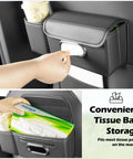 Custom Fit Seat Back Kick Protector And Rear Organizer For Tesla Model Y Model 3 Model S And X with tissue storage and cup holder.