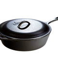 Heavy-Duty Cast Iron Covered Deep Skillet With Lid, 5 Quart, A Real Workhorse For Braising, Sauteing, Grilling, And Everyday Family Cooking