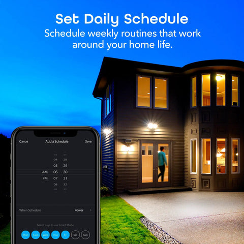 Outdoor Smart Floodlight for Your Porch 2700K to 6500K Dimmable LED Bulb 11W 1000 Lumens E26 PAR38 WiFi Enabled displayed