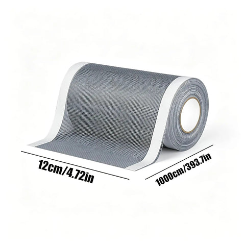 Peel And Stick Window Screen Repair Patch, Weather Resistant Mesh Tape on roll, 12cm x 1000cm size, for quick durable screen patch.