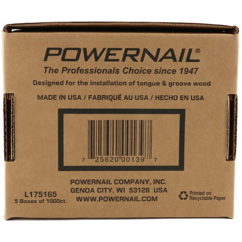 Box of 16 Gauge 1-3/4 Inch L-Cleat Nails For Hardwood Flooring Case Of Five Boxes Containing 1,000 Nails Each Total Five Thousand Nails Compatible With All 16 Gauge L-Cleat Flooring Nailers.