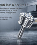 Spiff Up Your Whip With Dazzling Rhinestone License Plate Screws and Dope Bling Bolt Covers, Rustproof anti-loss secure bolt screw with diamond design.