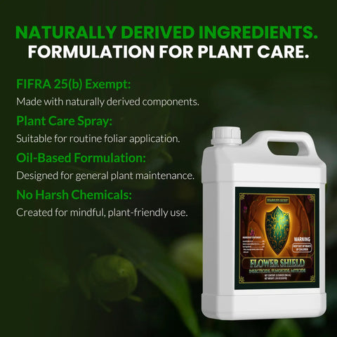 Flower Shield Plant Care Spray Do It All For Routine Foliar Application And Maintenance Naturally Derived Oil Based Formula For Indoor And Outdoor Plants 32 Ounce Great For Home Growers, 32 oz bottle