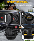 Close-up of control panel for Easy Set No Fuss 12 Day Water Softener Timer Control Valve With 3W Backwash Head.