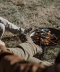 Outdoor Wood Burning Fire Pit 23 Inch Durable Alloy Steel Backyard Porch Deck Camping BBQ Small Fire Pit For Outdoor Gatherings