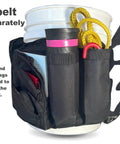Heavy Duty Five Gallon Bucket Backpack For Fishing And Apple Picking Multipurpose Hauler with attached pockets and padded straps.