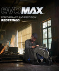 Beefed Up 15 Inch Metal Cutting Chop Saw With 3500 Plus Cuts Using EVOMAX 14 Inch Steel Blade in industrial setting