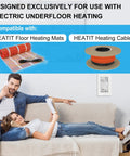 Couple relaxing on sofa with ET-72 Digital Programmable Thermostat For Floor Heating With Large LCD Display, 7-Day Scheduling