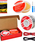 Solder Wire and Rosin Paste Flux Kit for PCB Soldering and DIY Projects 60-40 Tin Lead Rosin Core Wire 1mm 100g and Rosin Flux Paste for Clean Smooth Electrical Repairs For Easy Soldering