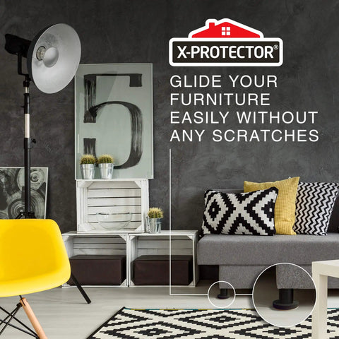 Living room with Heavy Duty Felt Furniture Sliders For Hardwood Floors 8 Pack 4 3 Quarter Inch Gliders to protect floors.