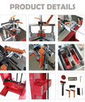 Manual Picture Framing Underpinner Tool For Frames No Power Needed Silent And Sturdy Nailer Compact Framing Machine With 7mm 10mm 12mm 15mm V Nails Easy High Quality Build For Pro Grade Picture Frame Joints, red steel frame detail