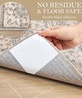 Applying No Slip Rug Tape For Rubber Backed Rugs 12 Pack Anti Slip Rug Grips Stickers For Wood Floors Carpet And Area Rugs